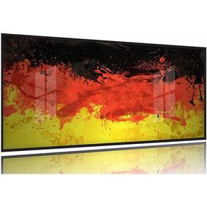 Quadro Bandeira Da Alemanha Artístico 130x60 Moldura Preta 2x2