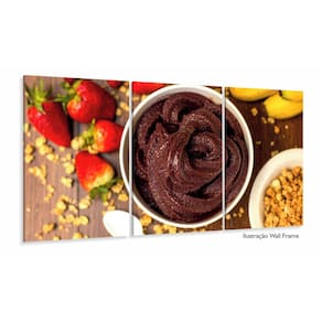 Quadro Decorativo 1120x60 Tigela De Açaí Morangos Alimentos