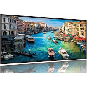 Quadro Decorativo Paisagem Veneza Escritório 130x60 Moldura Preta 2x2