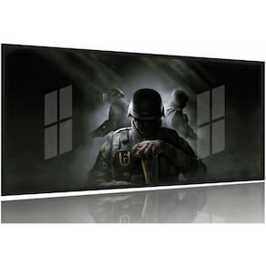 Quadro Decorativos Rainbow Six130x60 Moldura Preta 2x2