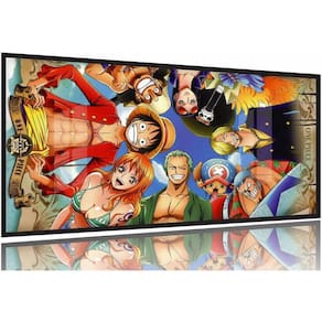 Quadros Decorativos One Piece 130x60 Moldura Preta 2x2