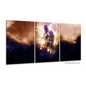 Quadro Decorativo Thanos 3 peças 120x60 cm em tecido