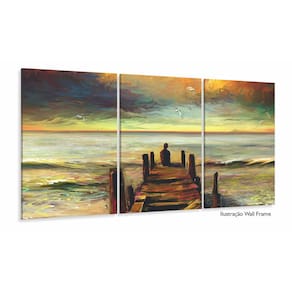 Quadro Decorativo Pintura Solitário Em Tecido 120 X 60