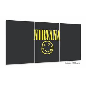 Quadro Nirvana Música Banda Decorativo Em Tecido 3 Peças