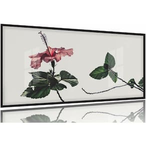 Quadro Flor Vintage Conjunto Vertical decorativo 130x60 Moldura Preta 2x2