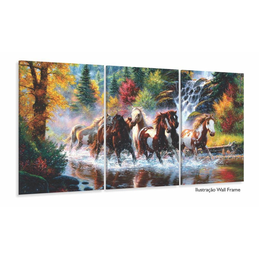 Quadro Decorativo Cavalos Na Natureza Art