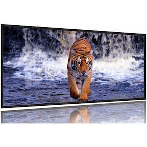 Quadro Tigre Paisagem Decorativo 130x60 Moldura Preta 2x2