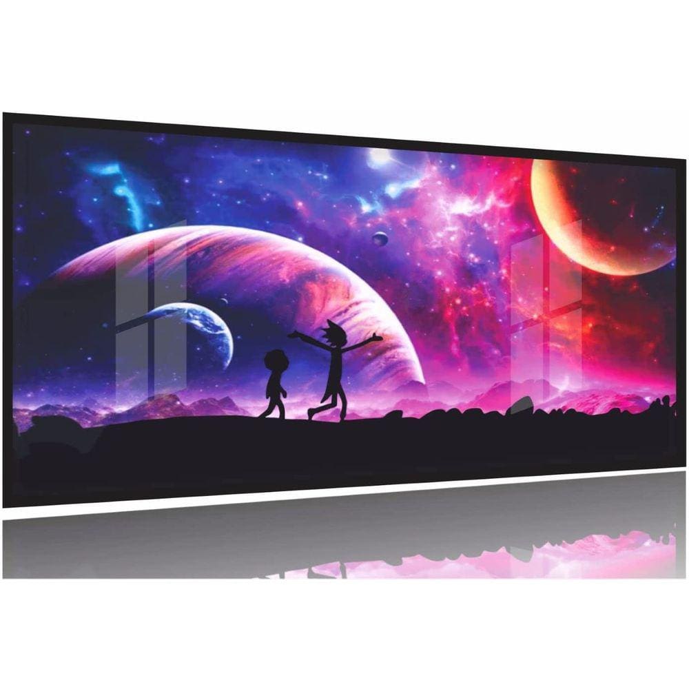 Quadro Decorativo Mundo de Rick 130x60 Moldura Preta 2x2