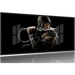 Quadros Decorativos Mortal Kombat 130x60 Moldura Preta 2x2