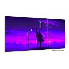 Quadro Decorativo Mijonir Thor8 3 peças 120x60 cm em tecido
