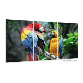 Quadro Decorativo Araras do Brasil 120x60 em tecido