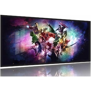 Quadro Decorativo Vingadores D 130x60 Moldura Preta 2x2