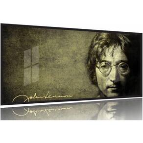 Quadro Decorativo John Lennon 130x60 Moldura Preta 2x2