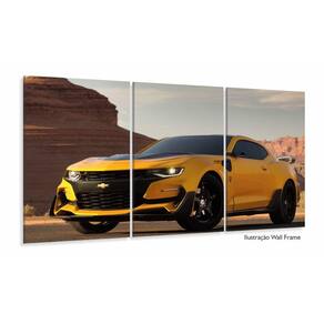Quadros Camaro Amarelo Transformers 120x60 em Tecido
