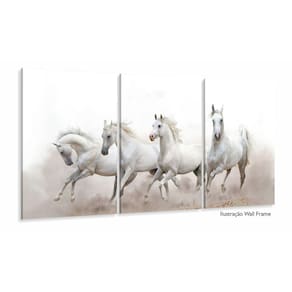 Quadros Decorativos Cavalos Fazenda Sala 120x60 3 peças