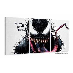 Quadro Decorativo Venom Marvel 3 Peças 120x60 Em Tecido