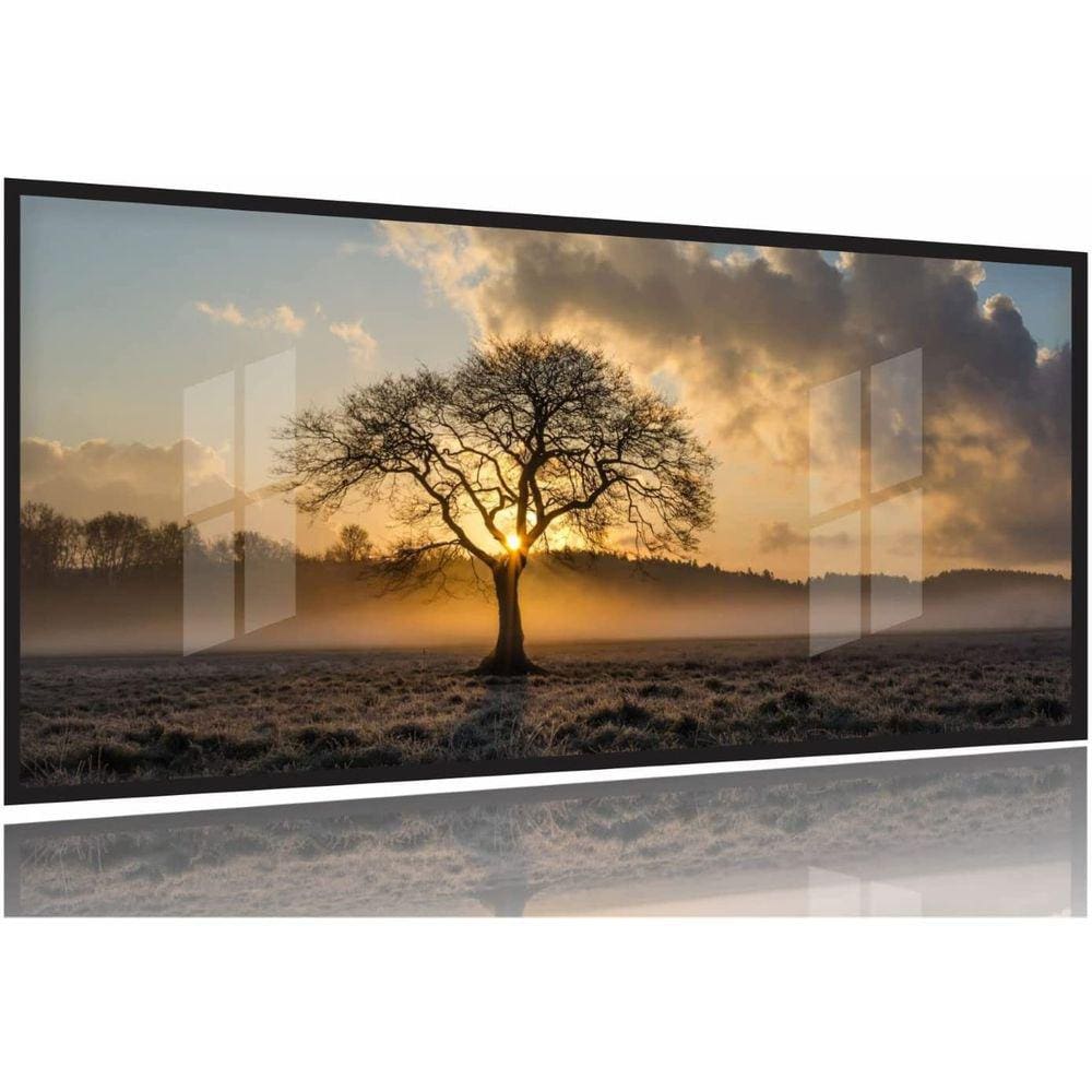 Quadros Decorativos Arvore Por Do Sol 130x60 Moldura Preta 2x2