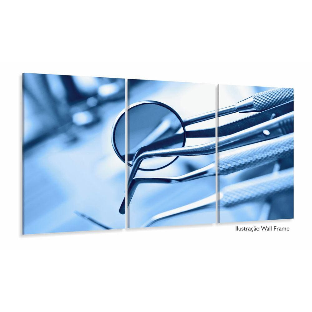 Painel Odontologia Decorativo Instrumentos Dentista 120x60 m