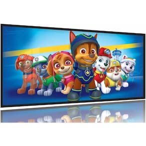 Quadro Decorativo Patrulha Canina 120x60 130x60 Moldura Preta 2x2