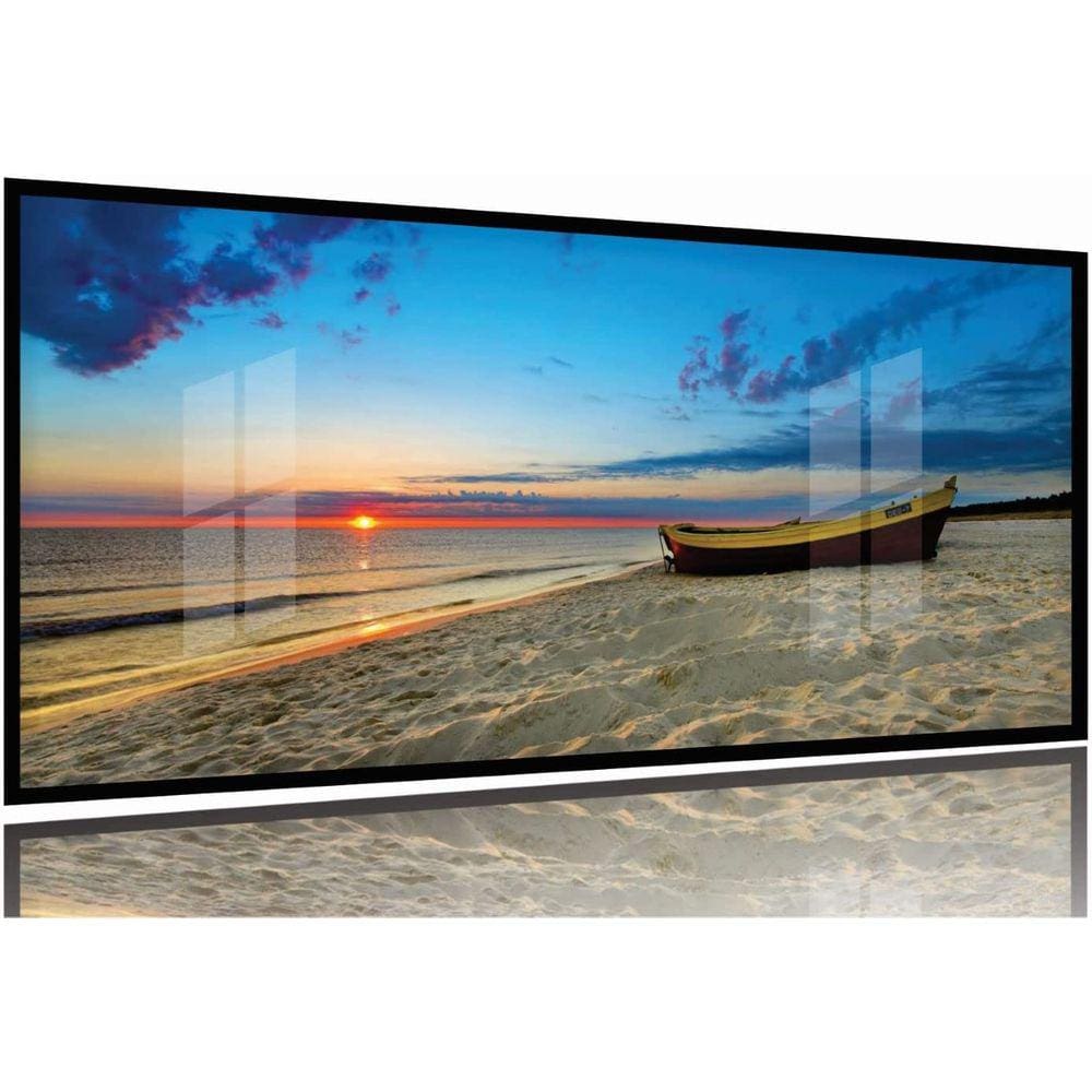 Quadro Decorativo Praia Mar Areia Mosaico 130x60 Moldura Preta 2x2