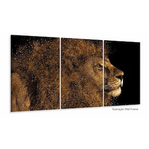 Quadro Leão De Judá Vertical Para Corredor Hall Em tecido 12