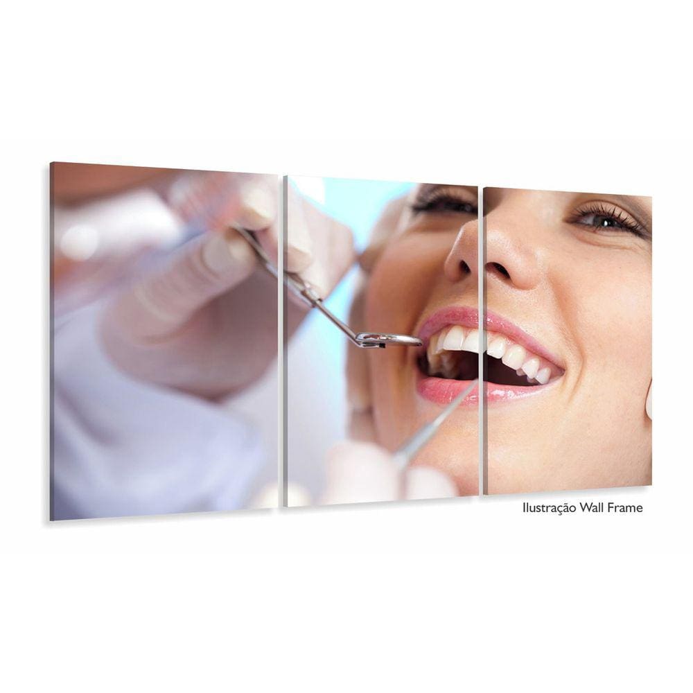 Quadros Decorativos Dentista Odonto 63x130mt em Tecido 5 peç