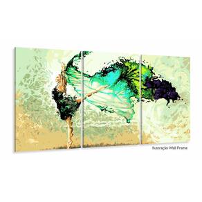 Quadro Decorativo Dança 3 partes 120x60 em tecido