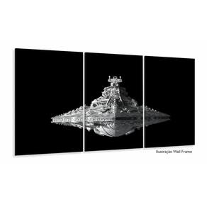 Quadro Star Wars Nave Destroyer Geek Sala Quarto 120x60 3 pe