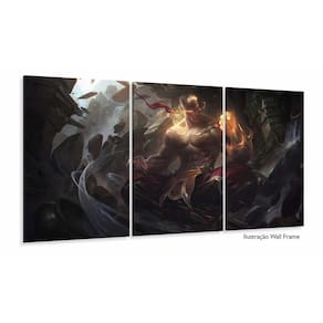 Quadro Decorativos League of Legends com 3 peças 125x60 m01