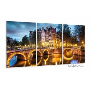 Quadro Decorativo Cidade de Amsterdã - Paisagem - Tela em Te