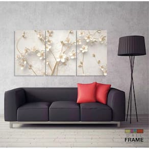 Quadro Árvore Flores Cerejeiras Brancas Para Sala Quarto120x