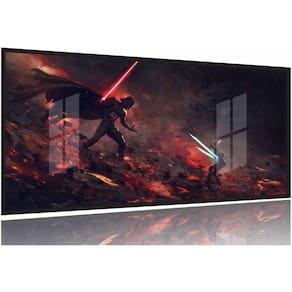Quadro Decorativo Filme Star Wars 130x60 Moldura Preta 2x2