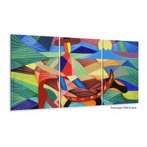 Quadro Decorativo Formas Canoa 120x60 3 peças