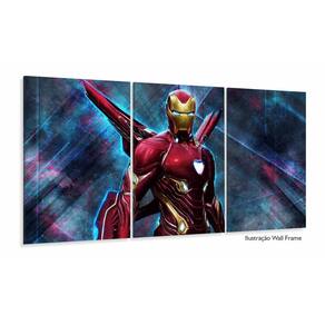 Quadro Decorativo Homem de ferro C 3 peças 120x60 cm em Te