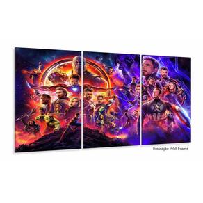 Quadro Decorativo Vingadores Ultimato 3 Peças 130x60 Cm Em T