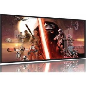 Quadro Decorativo Star Wars G 5 peças 130x60 Moldura Preta 2x2