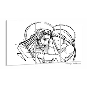 Quadro Decorativo Sala Quarto Escritório Jesus Traços 120x60