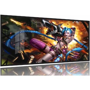 Quadro Decorativos League of Legends 4 130x60 Moldura Preta 2x2