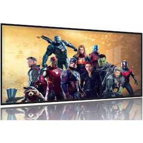 Quadro Decorativo Avengers 130x60 Moldura Preta 2x2