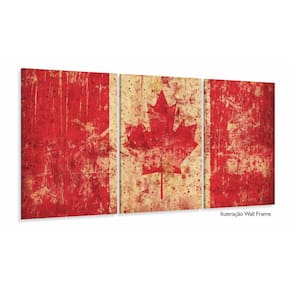 Quadro Arte Mosaico Bandeira Canadá decorativo 120x60