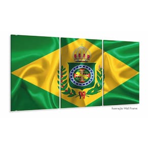 Quadro Decorativo Bandeira Brasil Império 120x60