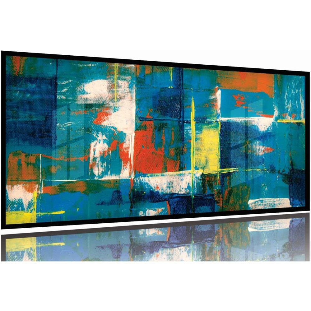 Quadro Decorativo Sala Quarto Abstrato130x60 Moldura Preta 2x2