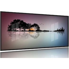 Quadros Decorativos Paisagem Violão Quarto130x60 Moldura Preta 2x2