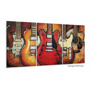 Quadro Decorativo Violão 5 partes 120x60 em tecido