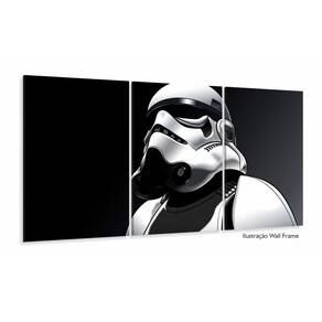 Quadro Decorativo Star Wars Com Tela Em Tecido 120x60 3 peç
