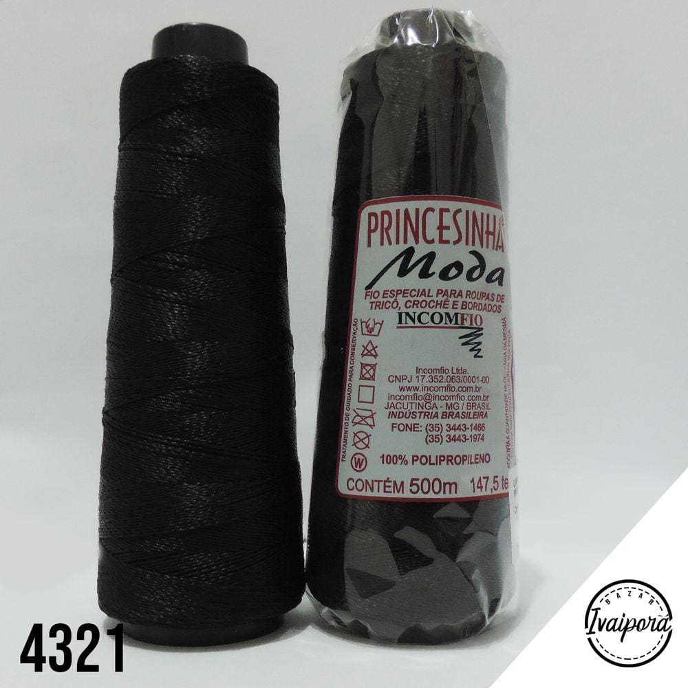 Linha Princesinha Moda 500M /Crochê /Roupas e Acessórios de Crochê/ Tranças Para Cabelo - Incomfio