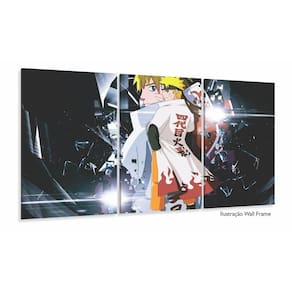 Quadros Decorativos Mangá Naruto 120x60 3 peças em Tecido