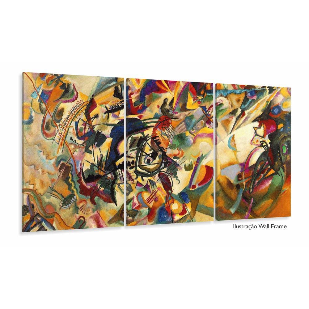 Quadro Decorativo 120x60 Sala Arte Pintura Rústica Colorida