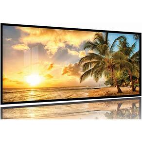 Quadro Decorativo peças Praia Sol Mar 130x60 Moldura Preta 2x2