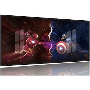 Quadro Decorativo Capitao America Guerra Civil 130x60 Moldura Preta 2x2
